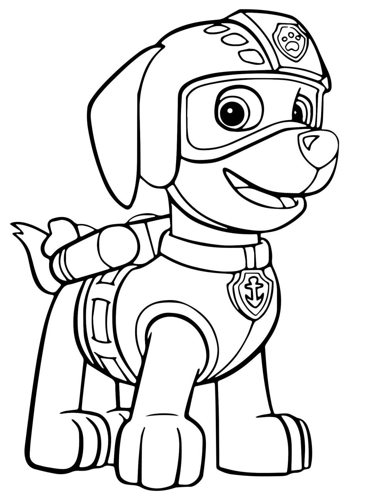 Live coloring puppy