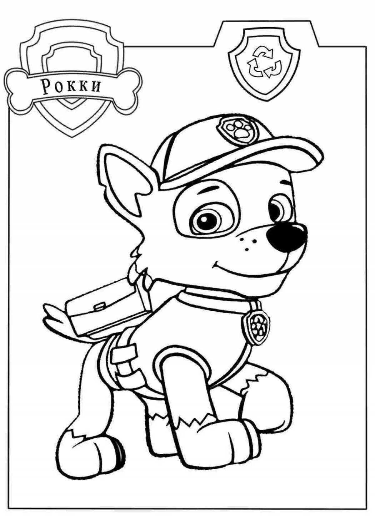 Fluffy puppy coloring book