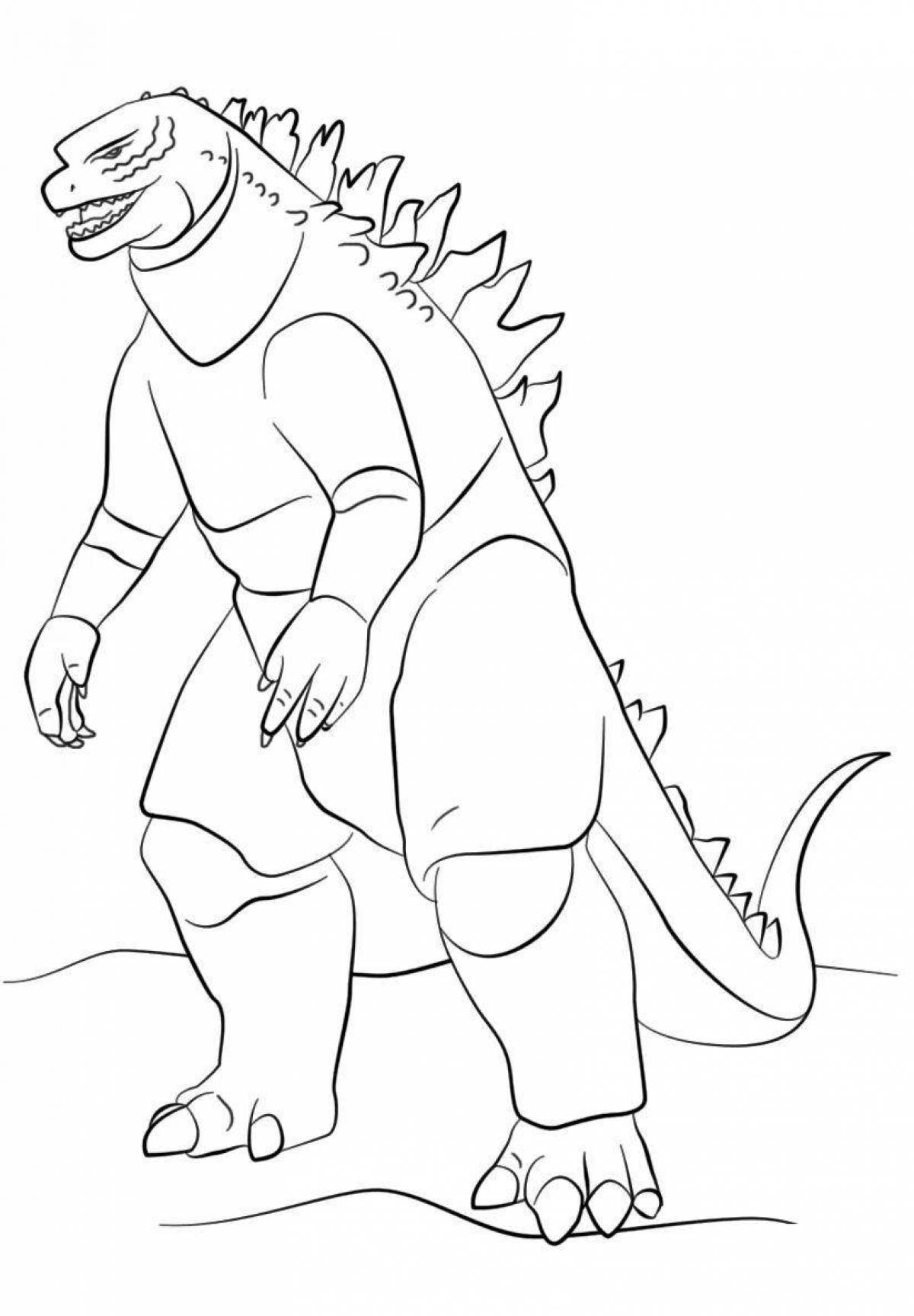Majestic Godzilla Coloring Page for Boys