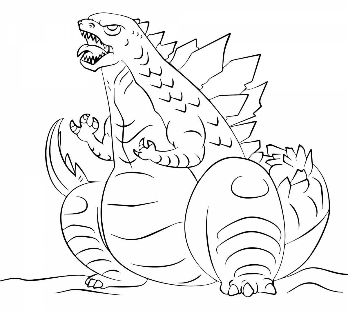 Gorgeous godzilla coloring book for boys