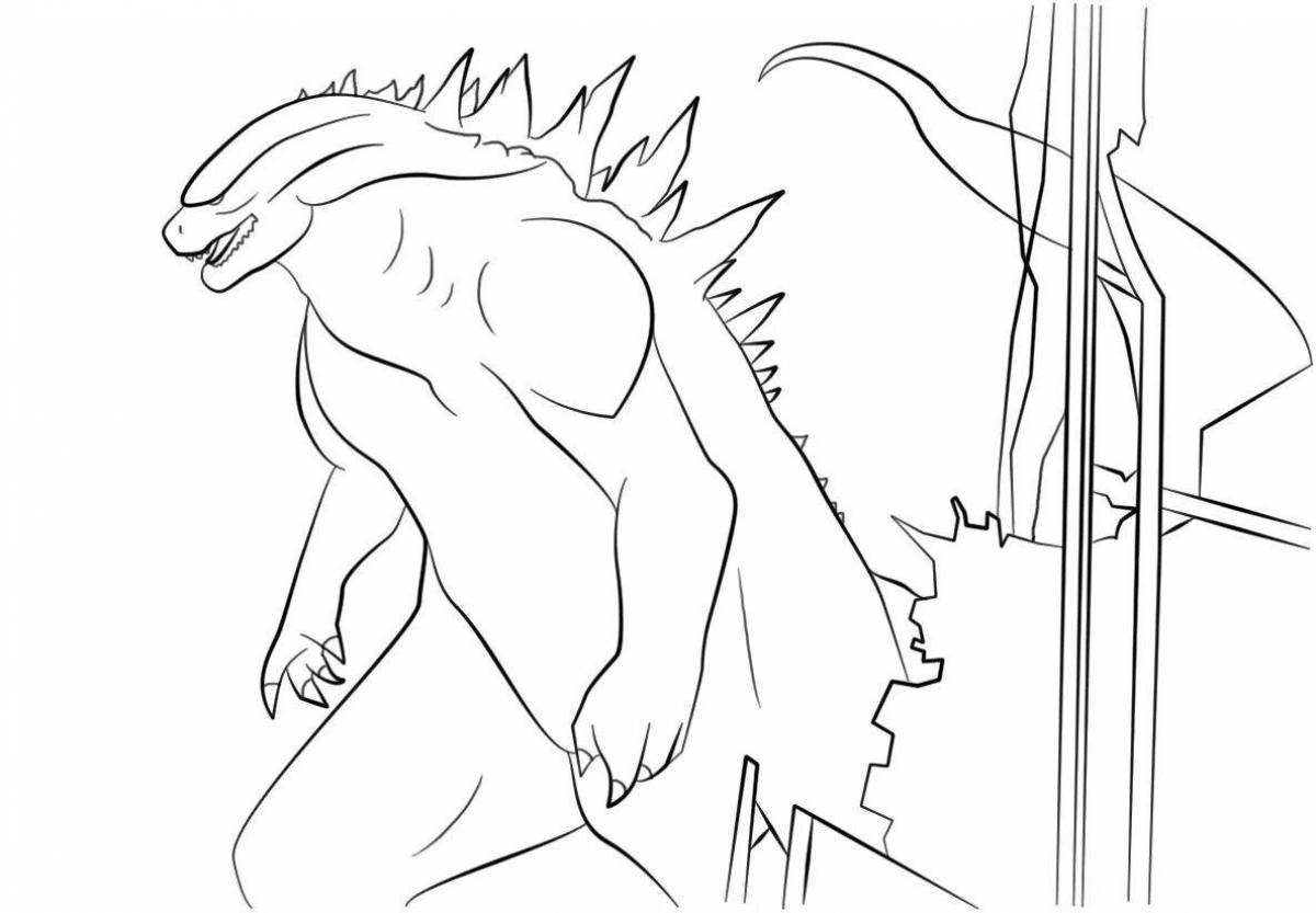 Great Godzilla coloring pages for boys