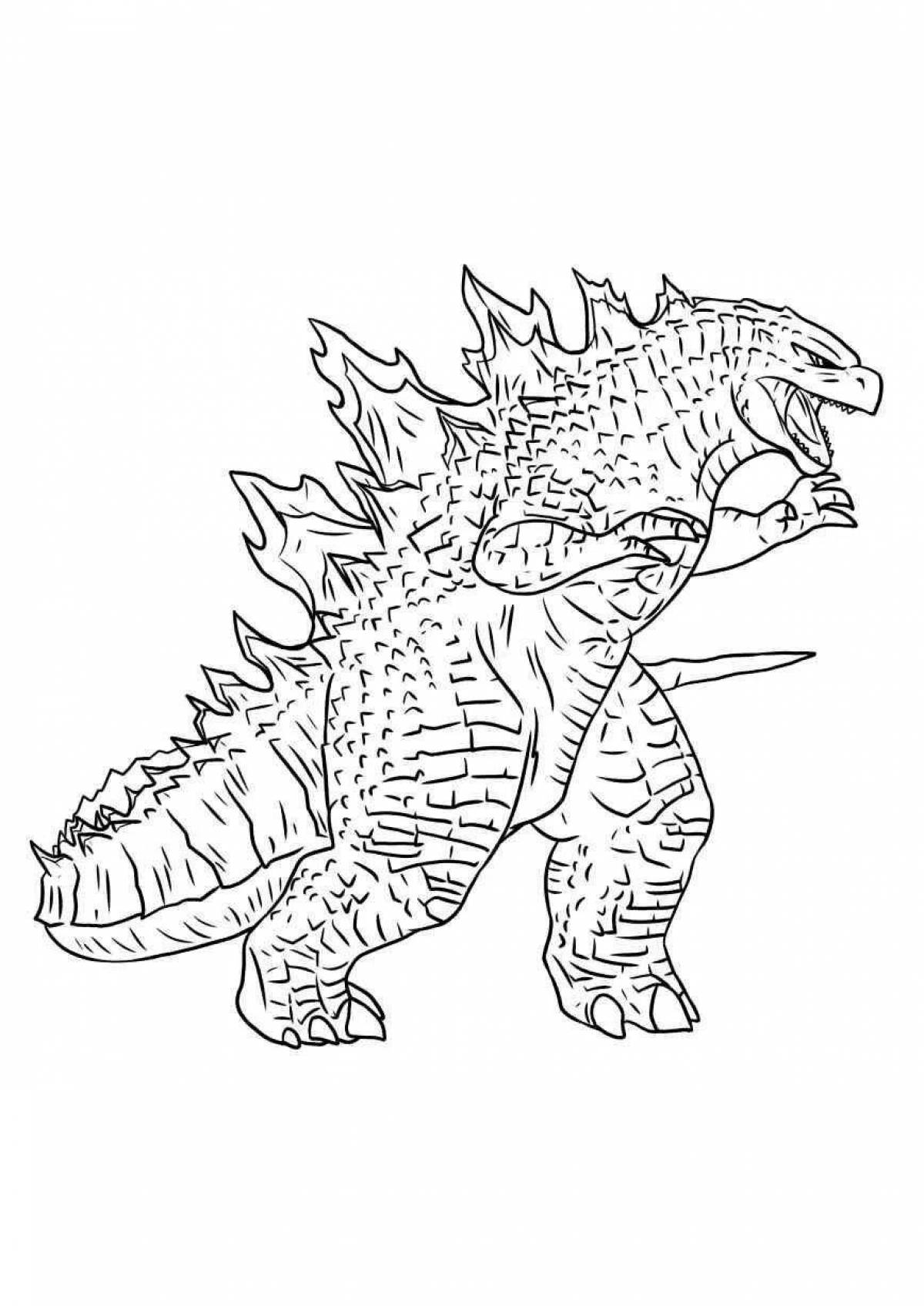 Godzilla fantasy coloring book for boys