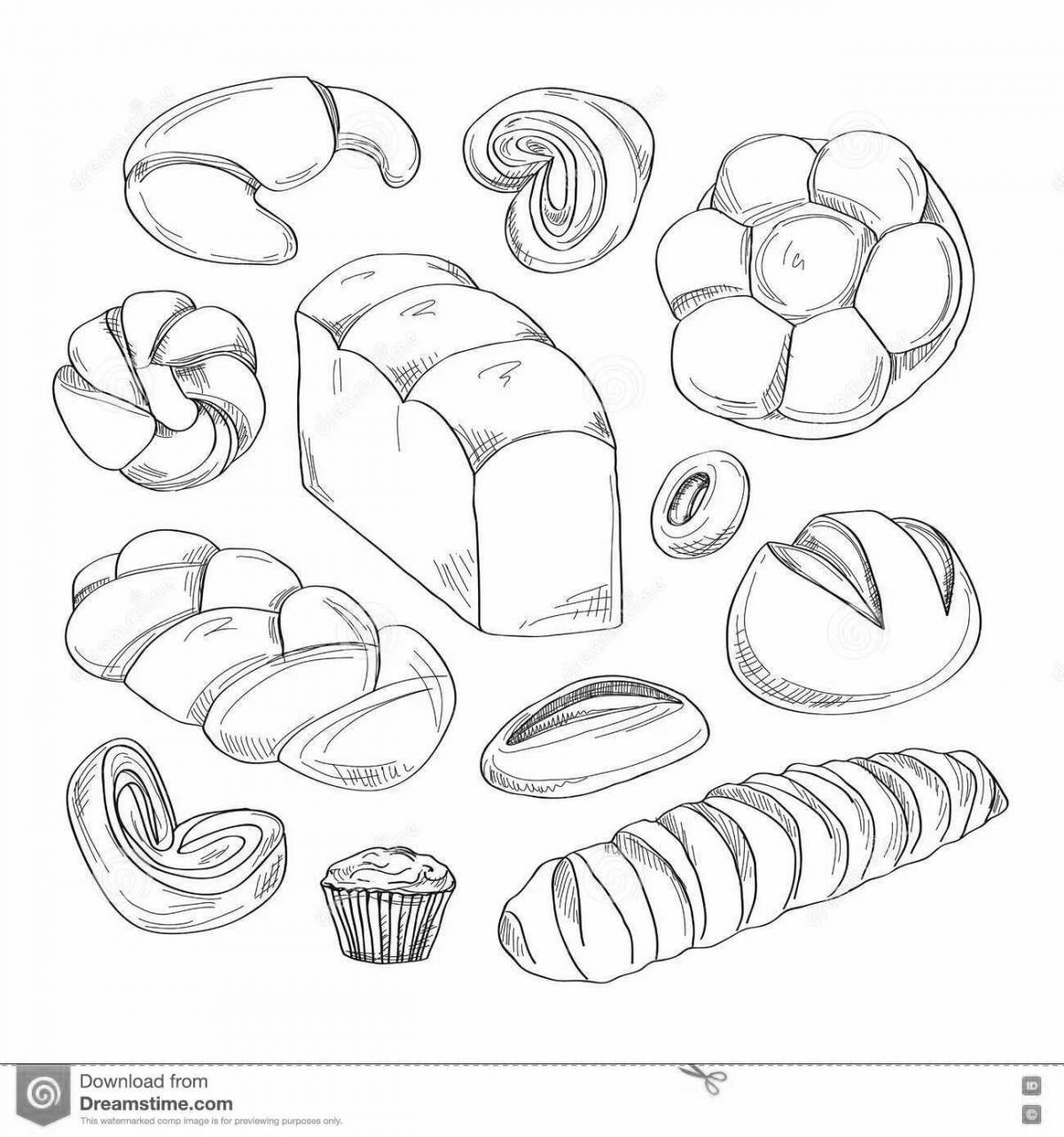 Tempting bakery coloring for preschoolers