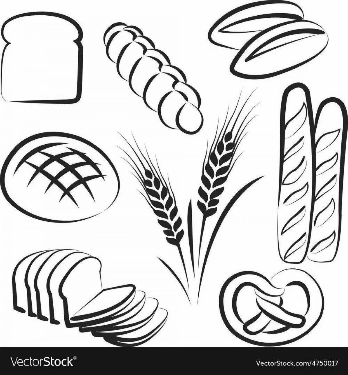 Playful preschool bakery coloring page