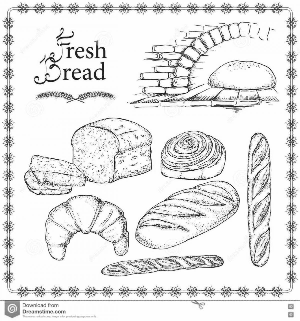 Adorable pastry coloring book for preschoolers