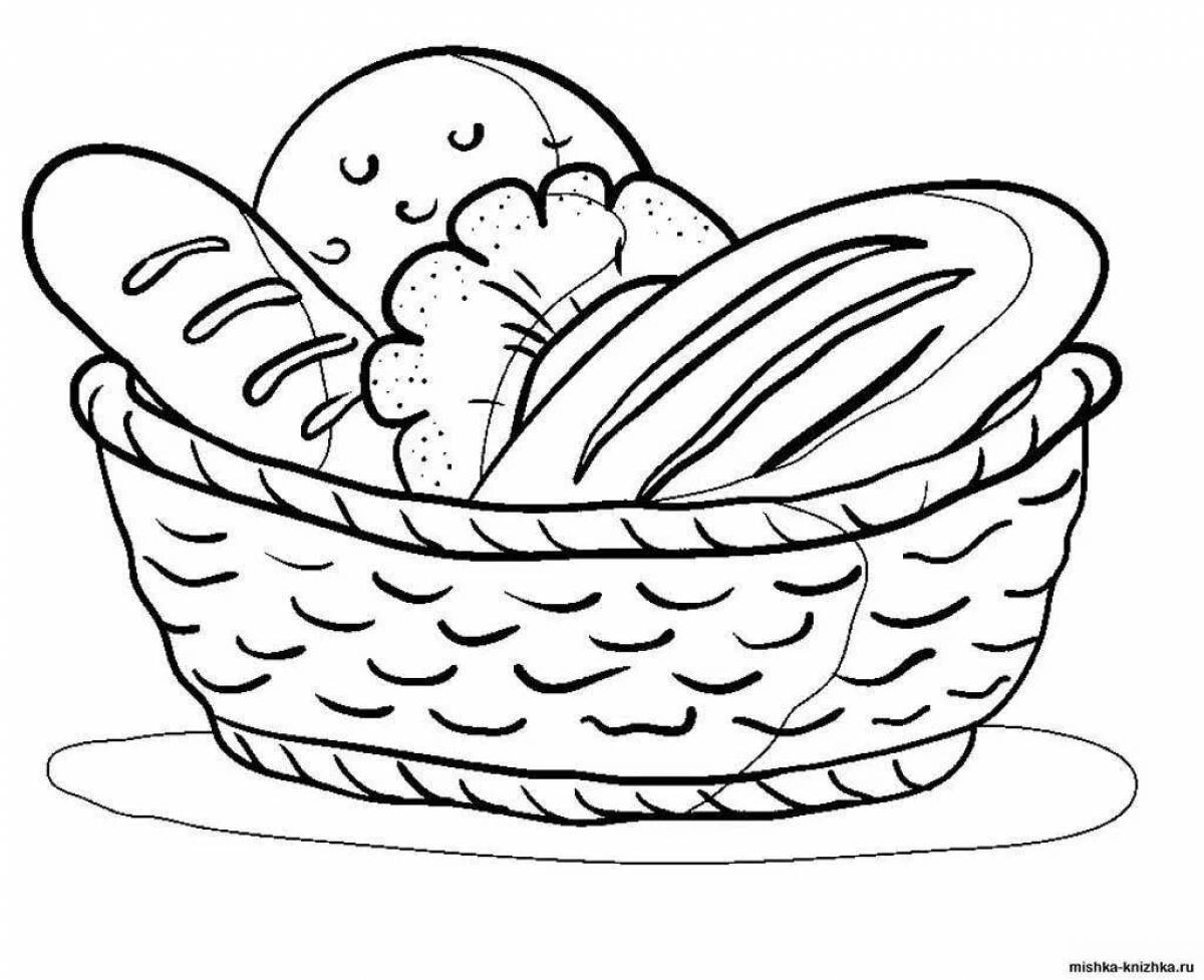Coloring book fragrant pastries for preschoolers