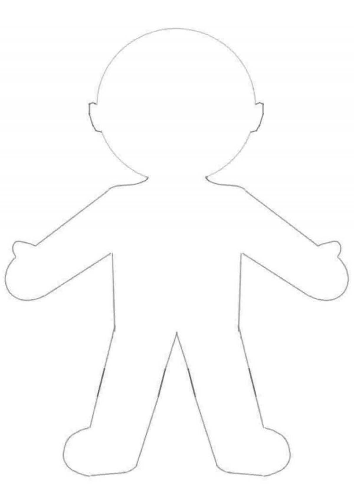 Color-luscious coloring page silhouette of a man for children
