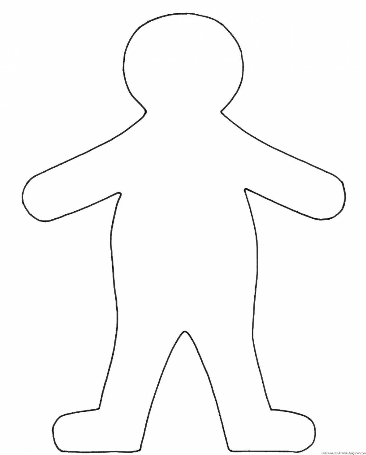 Color dazzling coloring man silhouette for children