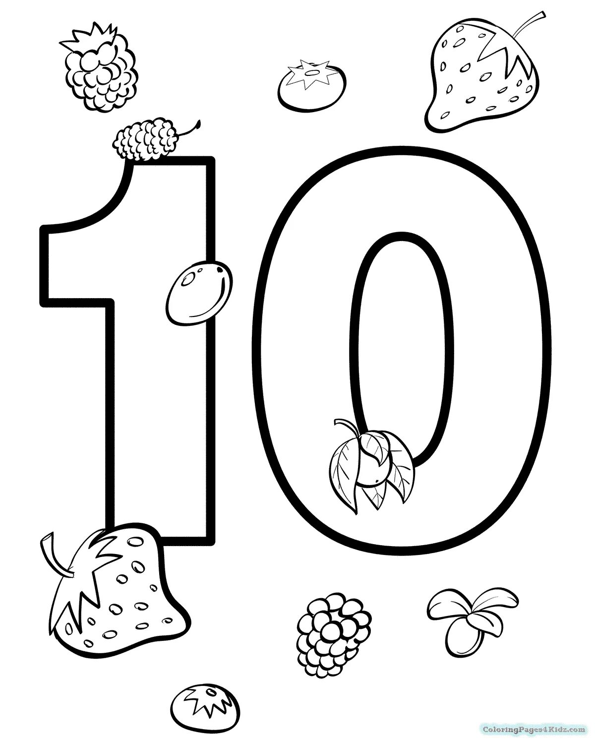 Цифра 10 для детей #23