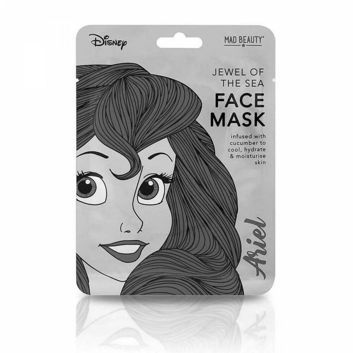 Coloring page refreshing moisturizing face masks