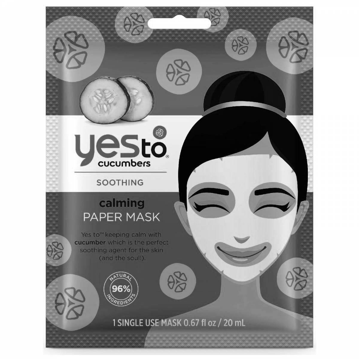 Coloring page delightful moisturizing face masks