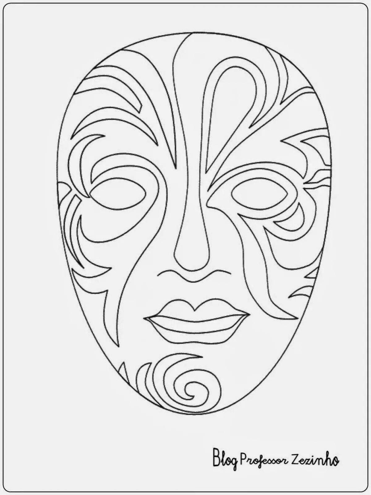 Coloring page exquisite moisturizing face masks