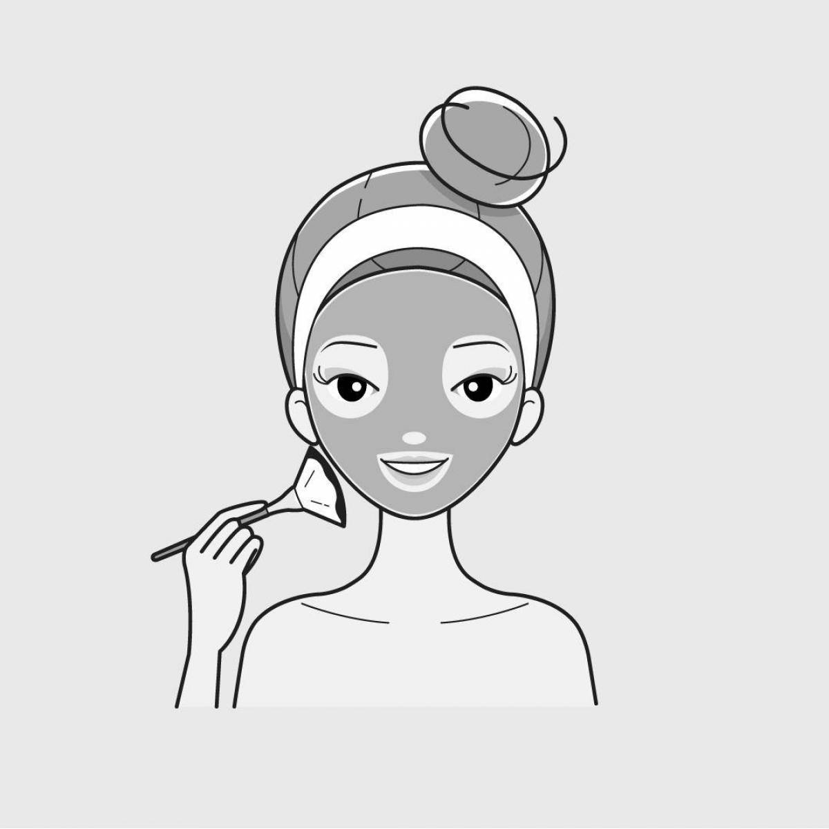 Coloring page great moisturizing face masks