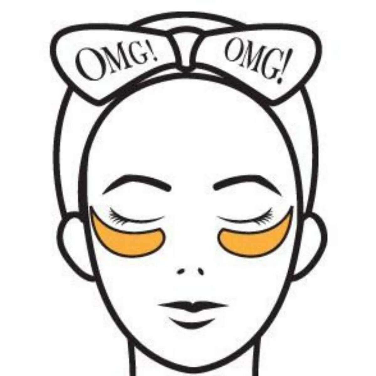 Coloring page delicate moisturizing face masks