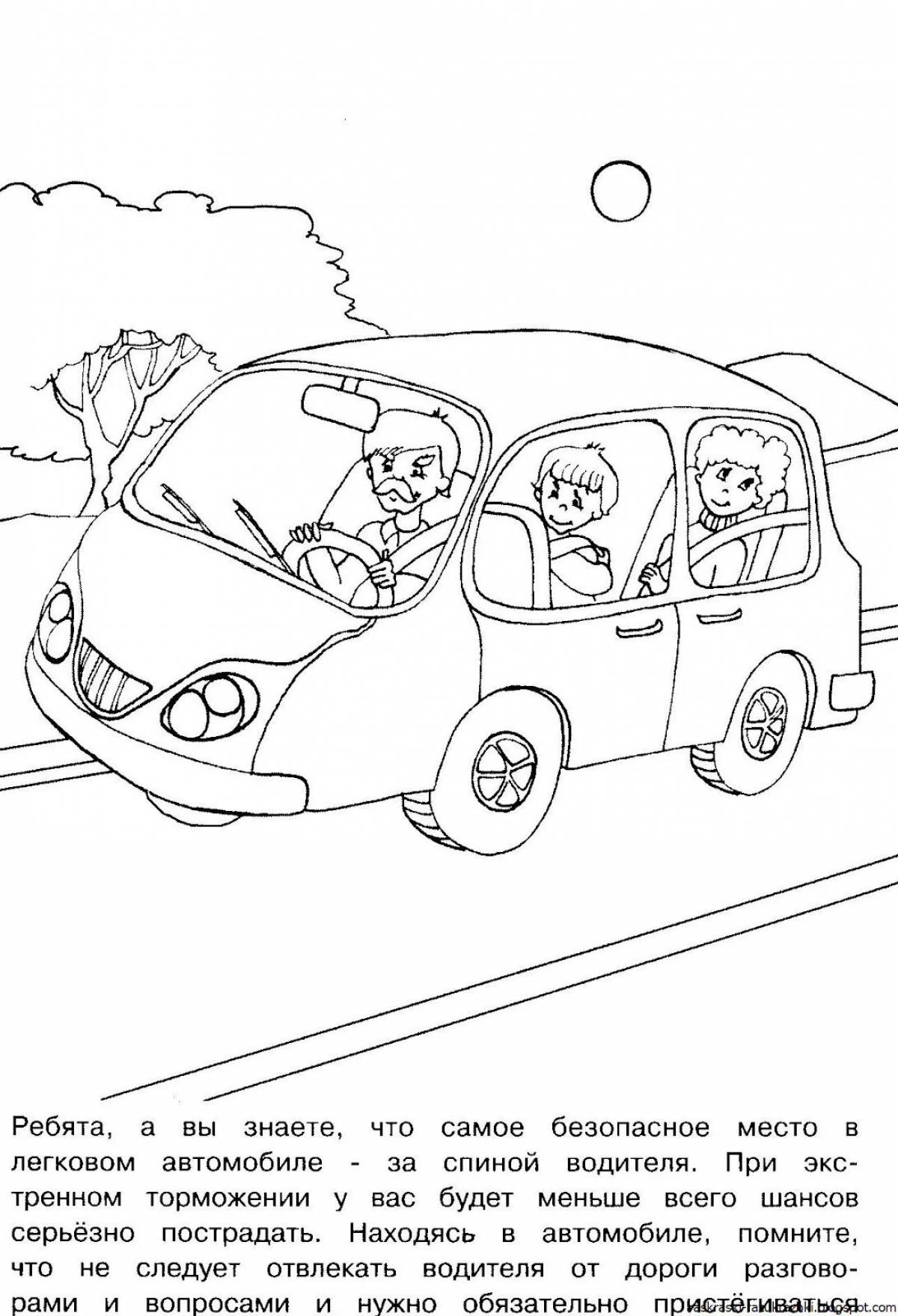 Inspiring winter traffic rules coloring book for kids