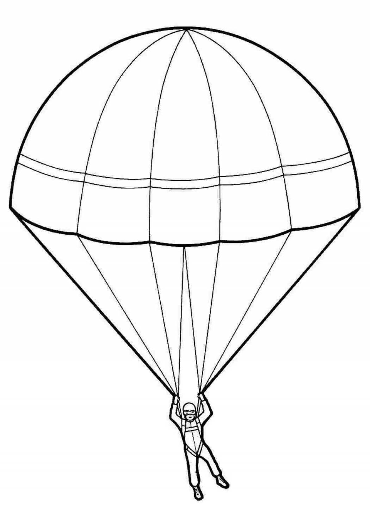 Military parachutist coloring book for kids