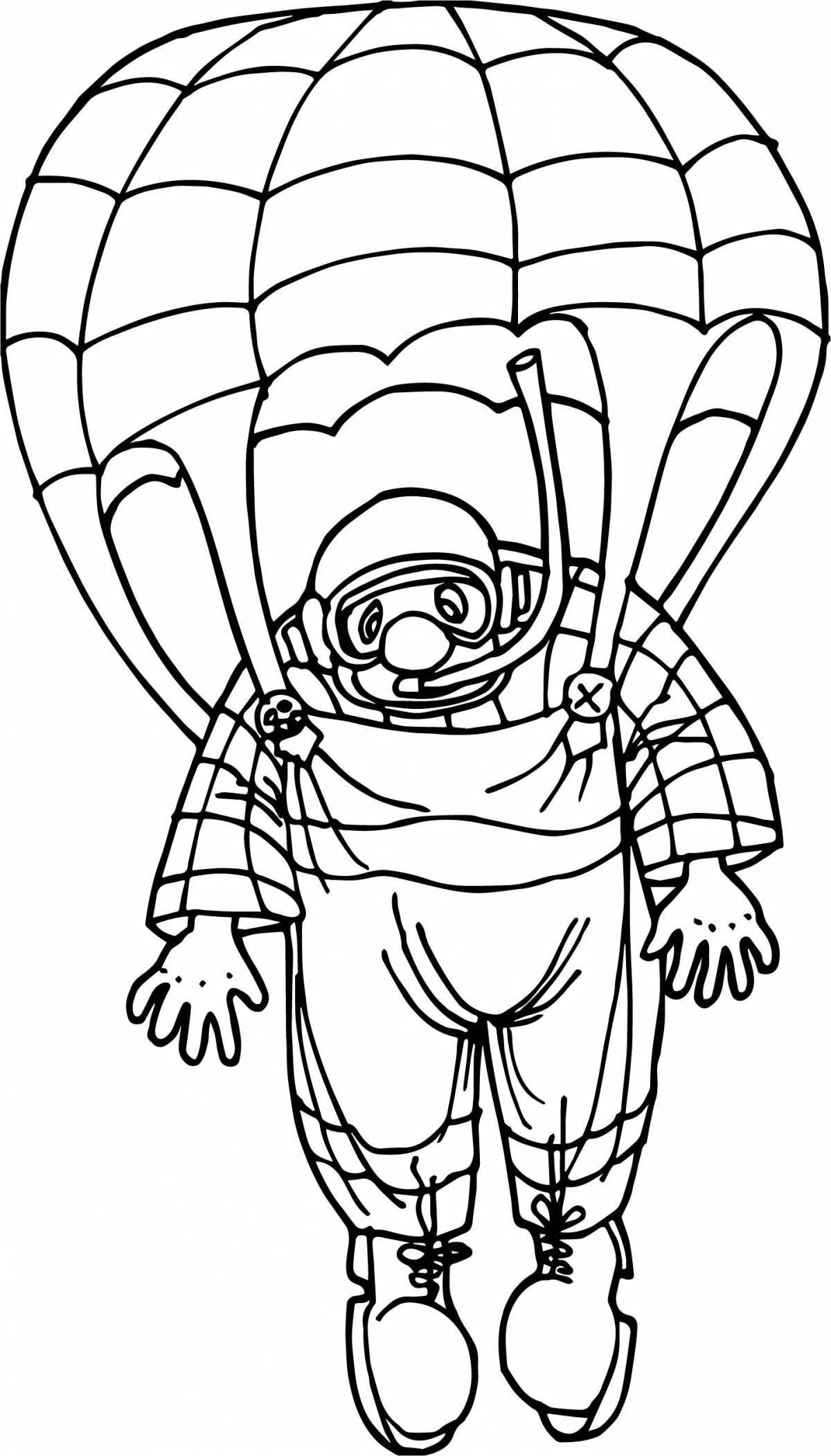 A fun military paratrooper coloring book for kids