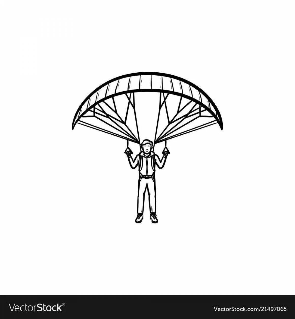 Live military parachutist coloring book for kids
