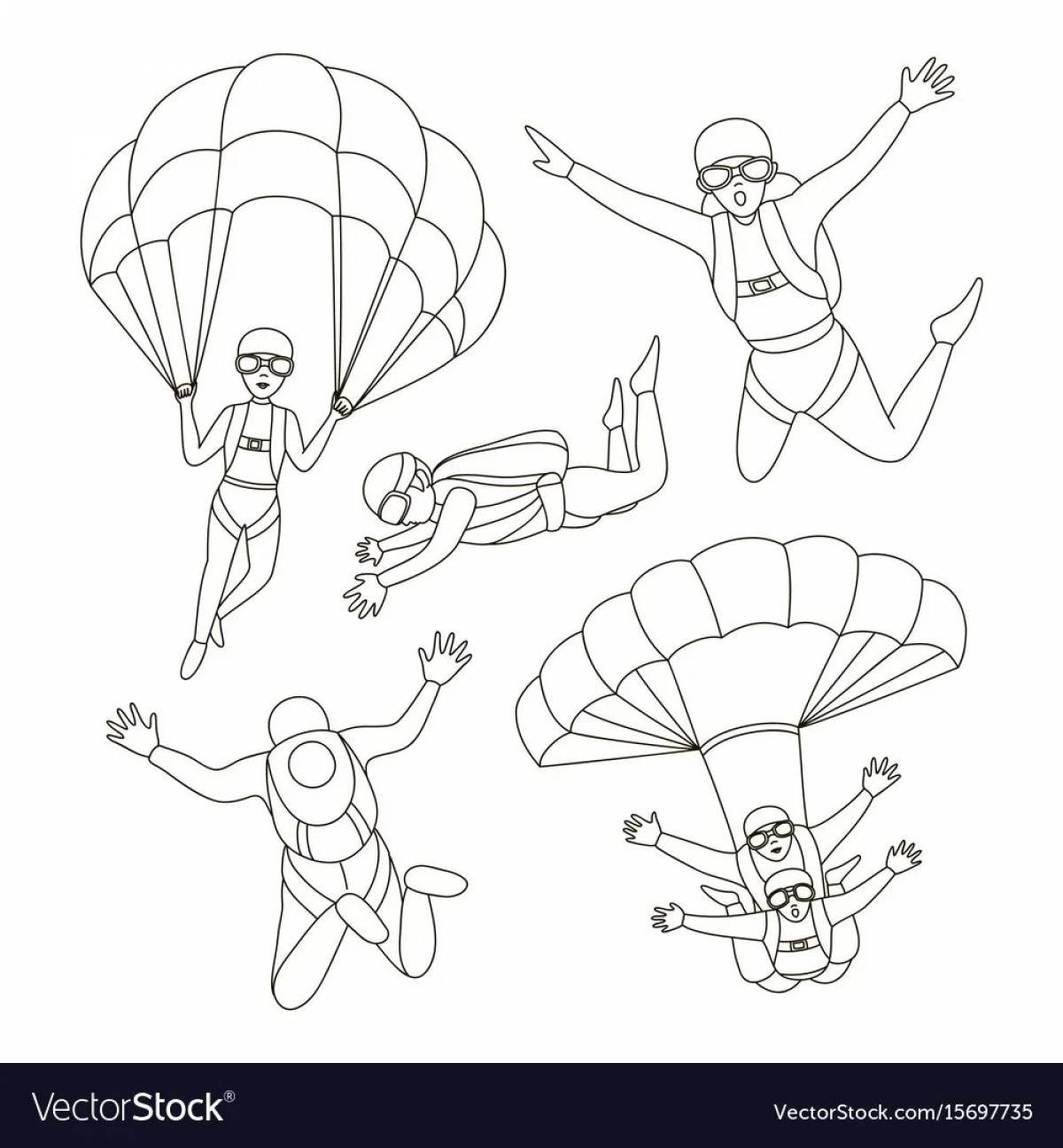 Military parachutist for kids #9