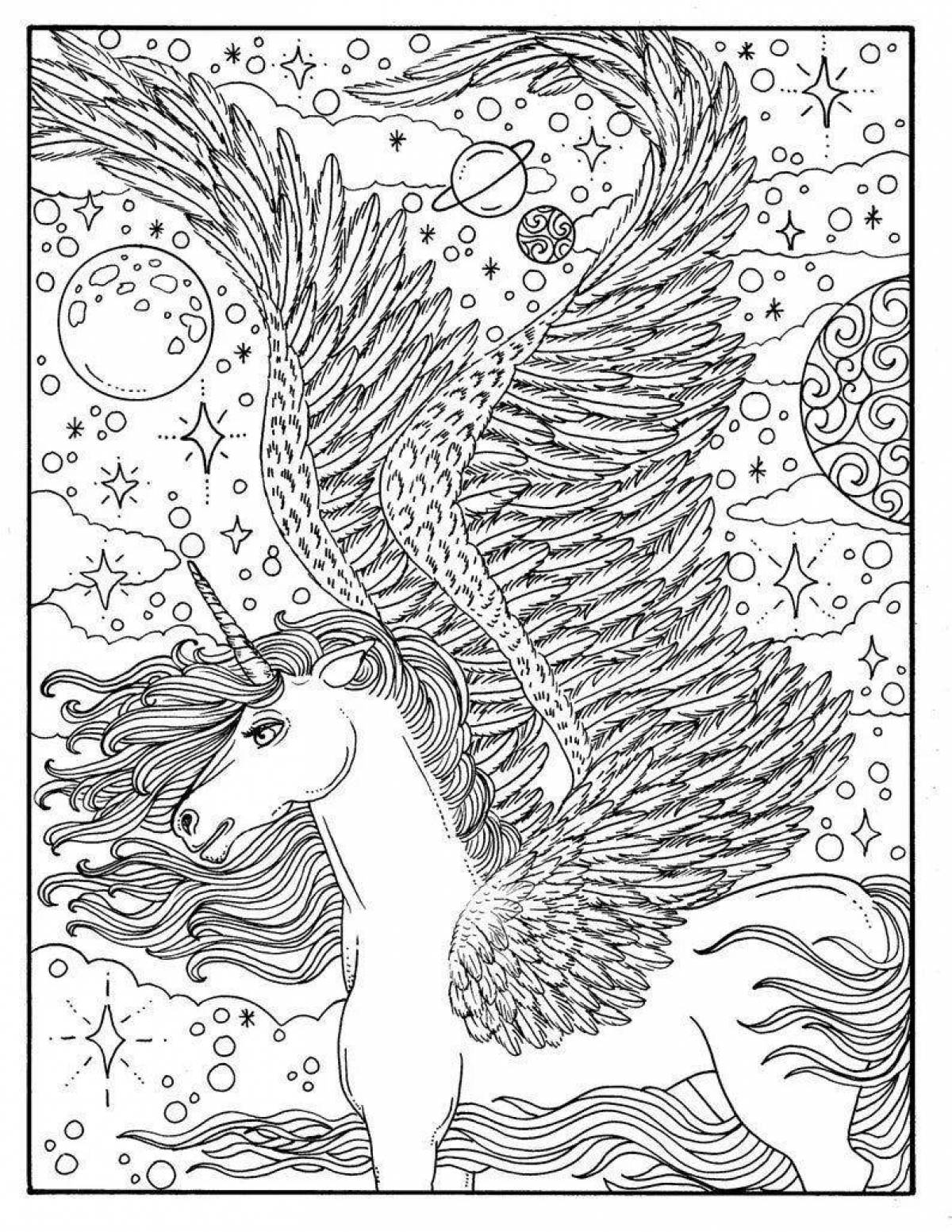Amazing antistress unicorn coloring book for kids