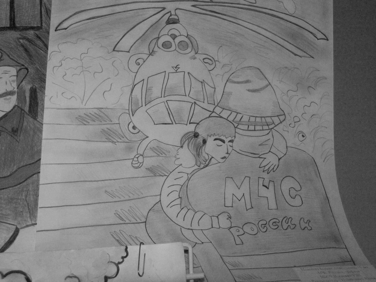 Великолепная раскраска неопалимая купина для учеников