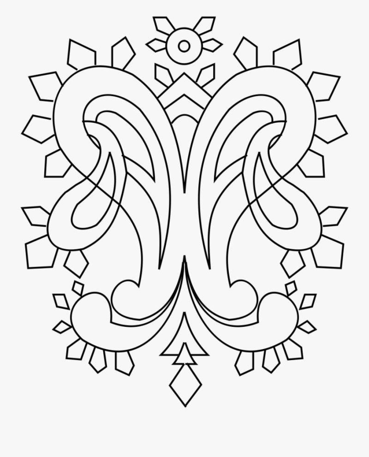 Glorious Tatar ornament coloring book for children