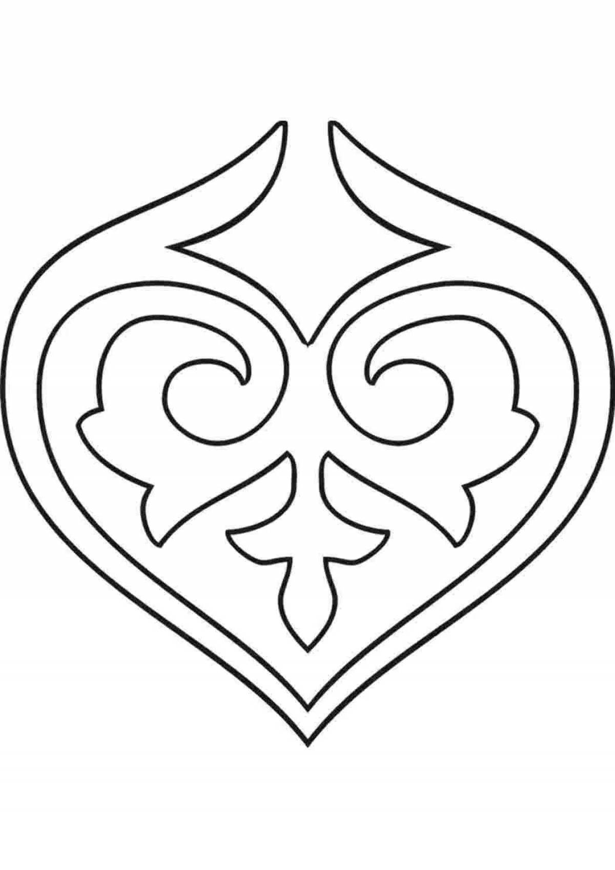 Wonderful Tatar ornament coloring for children