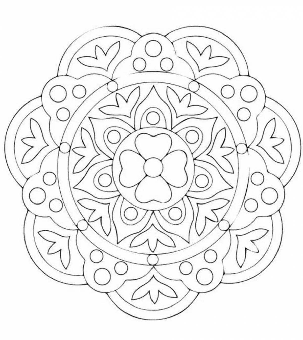 A fun coloring book with Tatar ornaments for kids