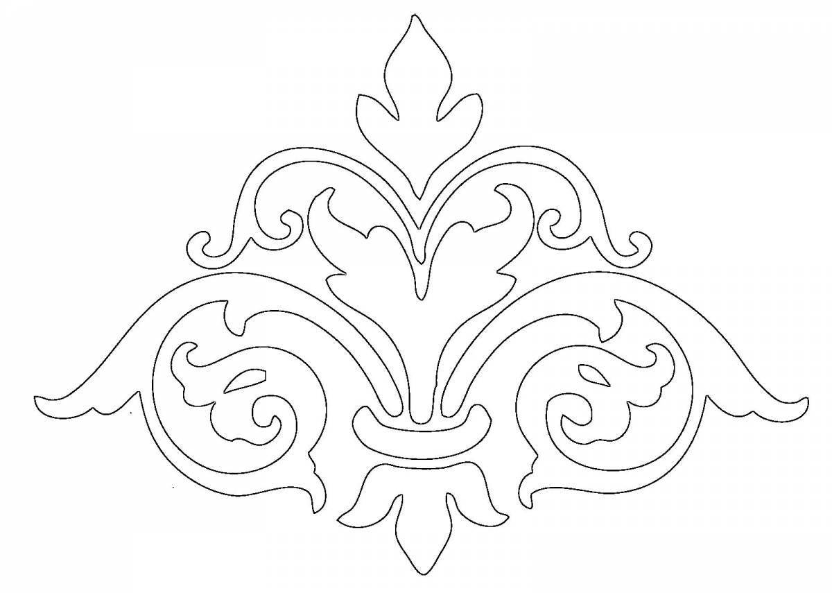 Tempting Tatar ornaments coloring pages for kids