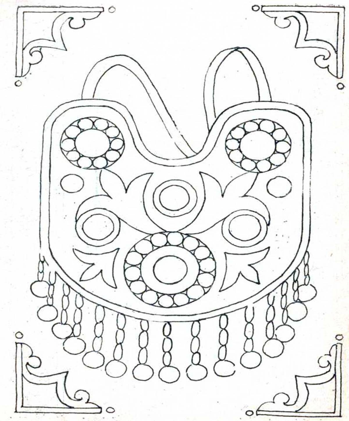 Merry Tatar ornament coloring for children