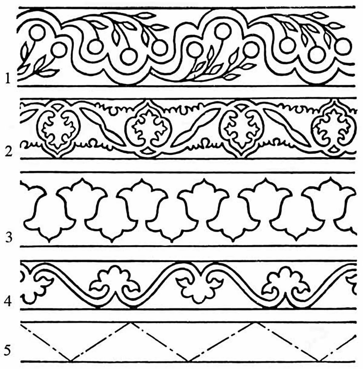 Exquisite tatar ornament coloring for kids