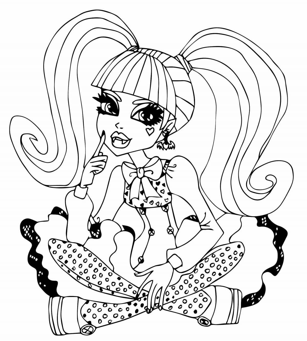 A wonderful monster high coloring book for girls