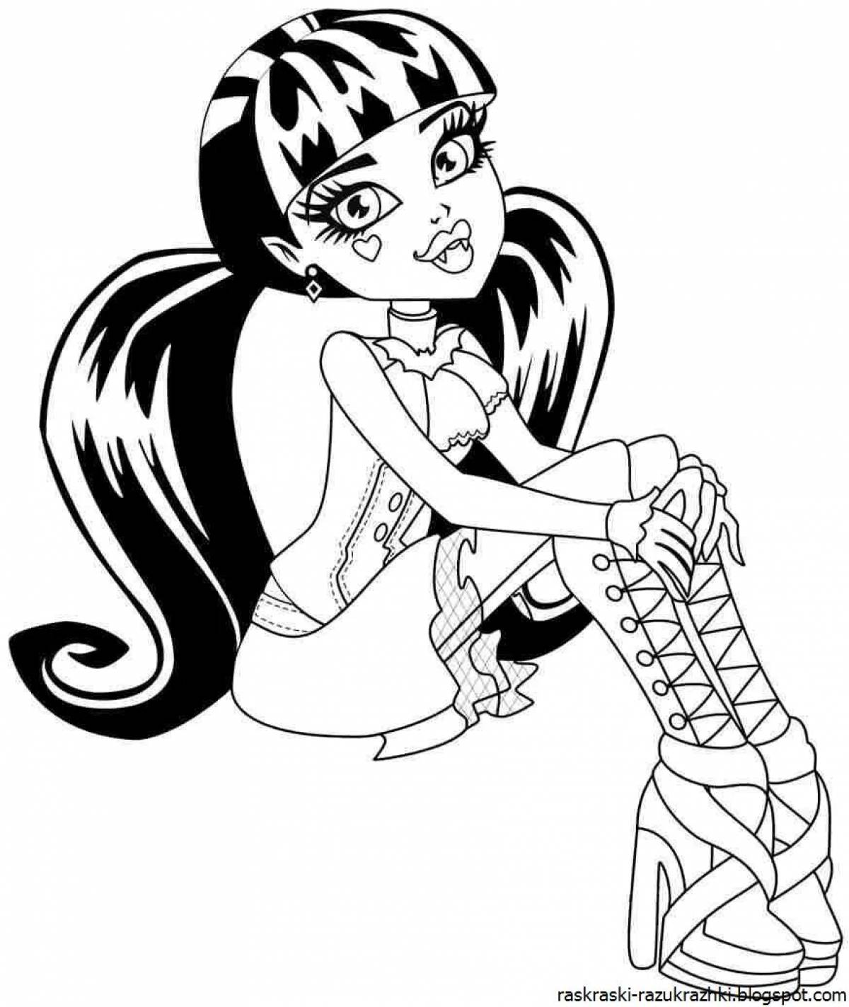 Unique monster high coloring for girls