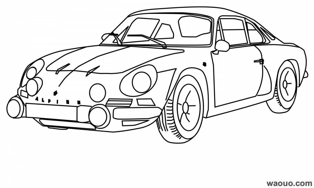 Glowing cars coloring book for boys