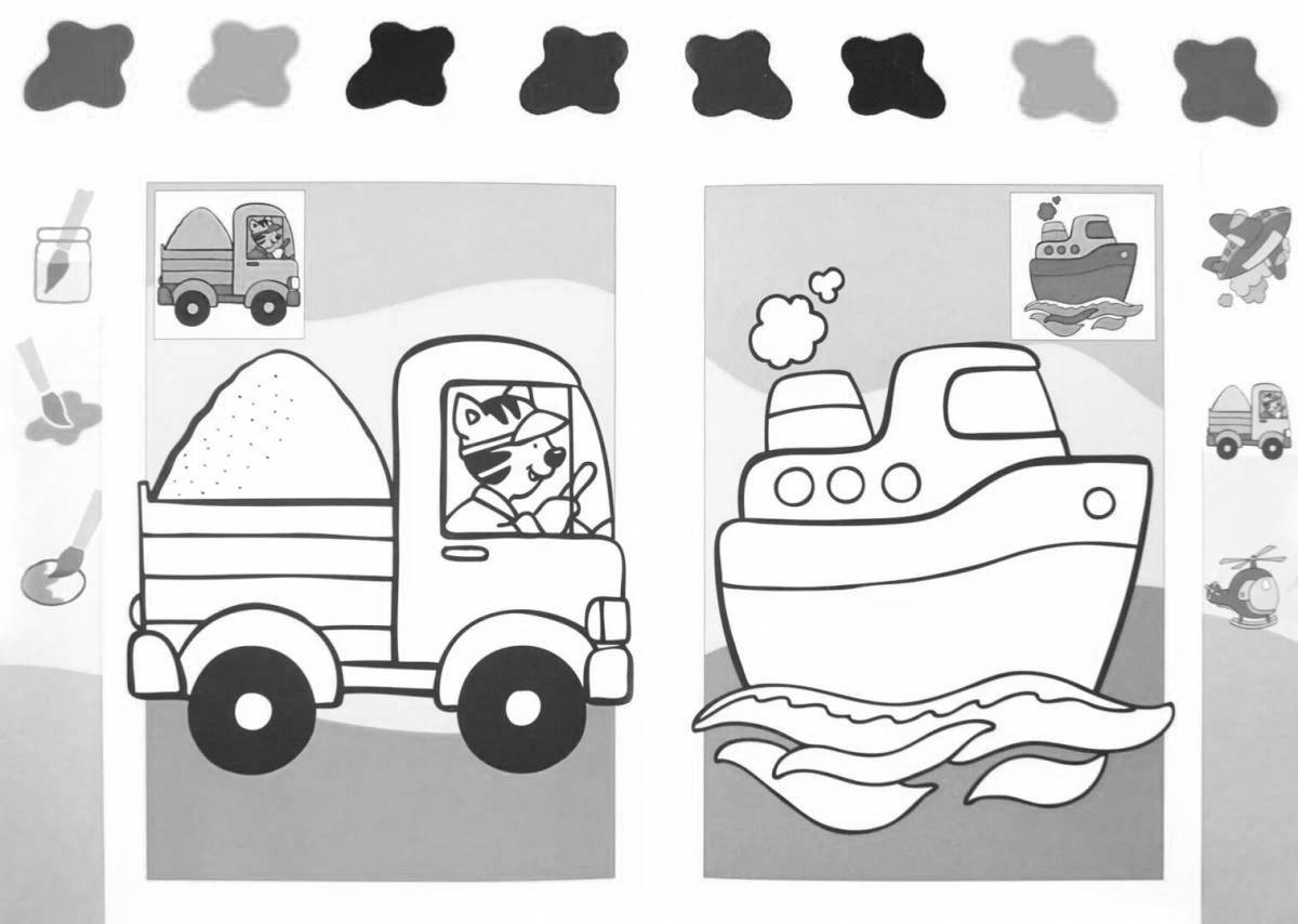 Coloring pages holiday cars for boys