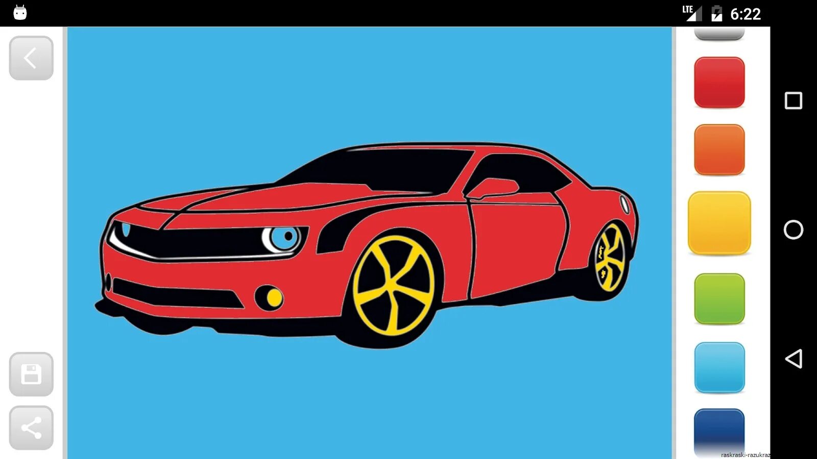 Color-bright cars coloring page for boys
