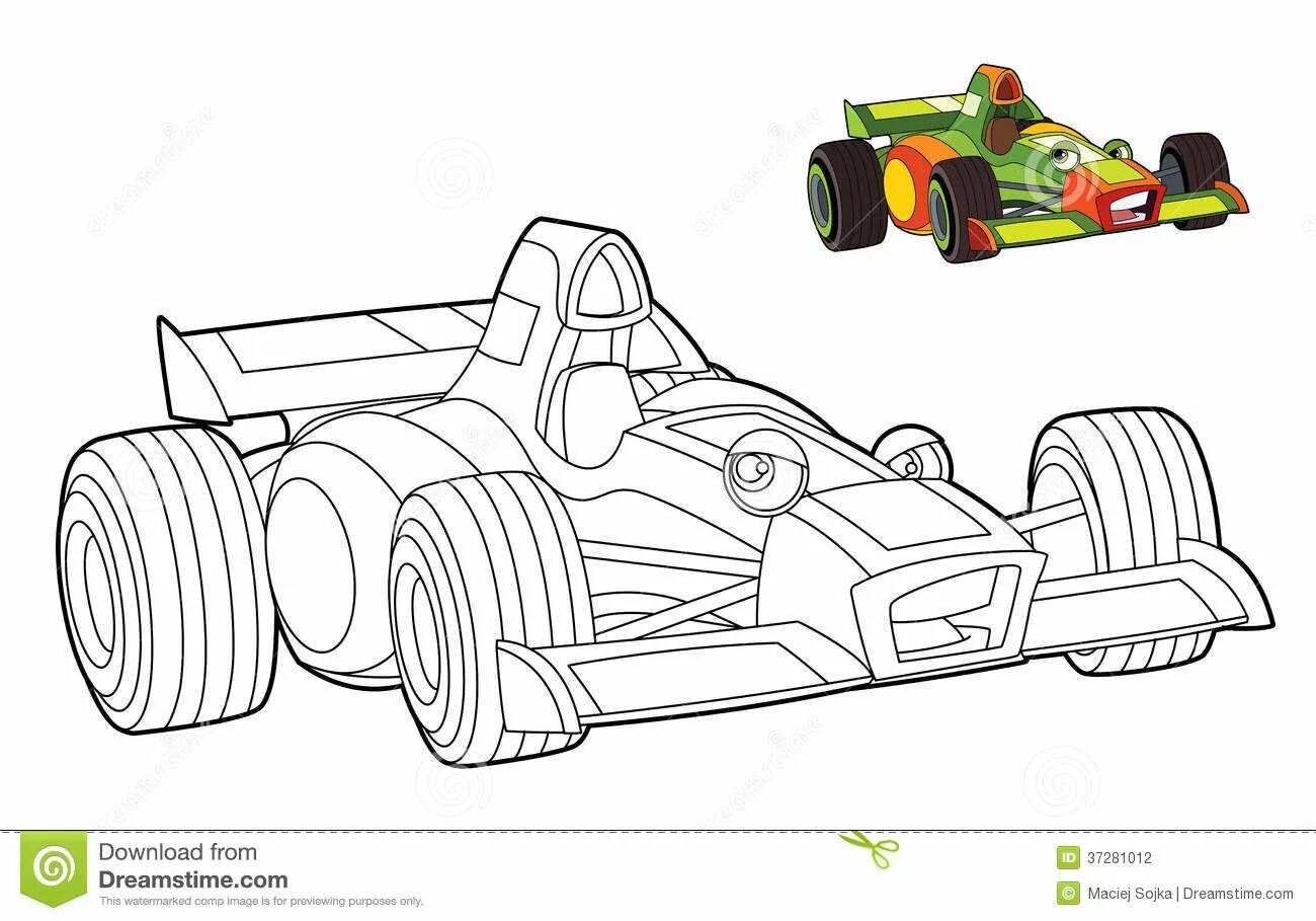 Colorful dazzling cars coloring pages for boys
