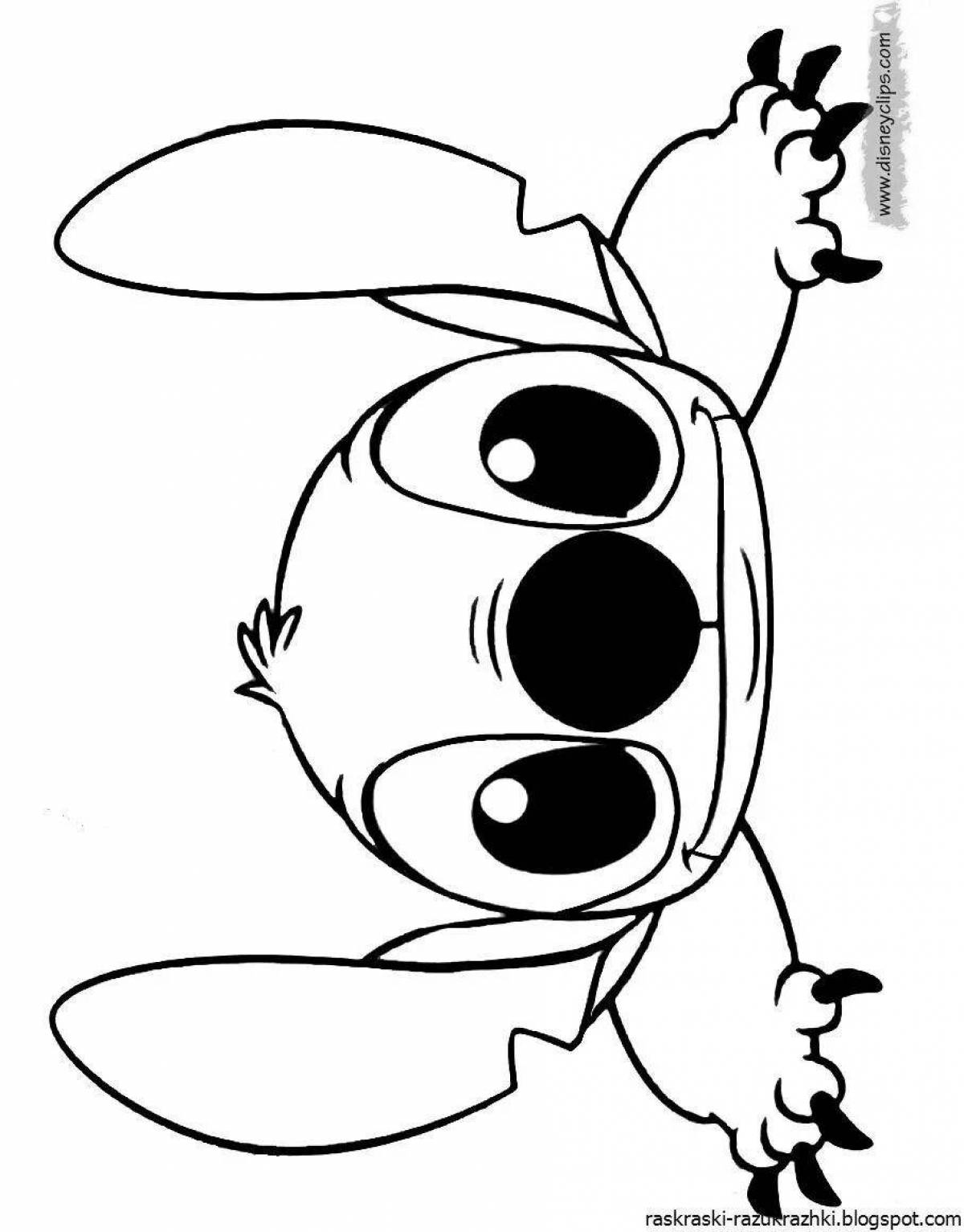 Funky coloring page stitch для детей