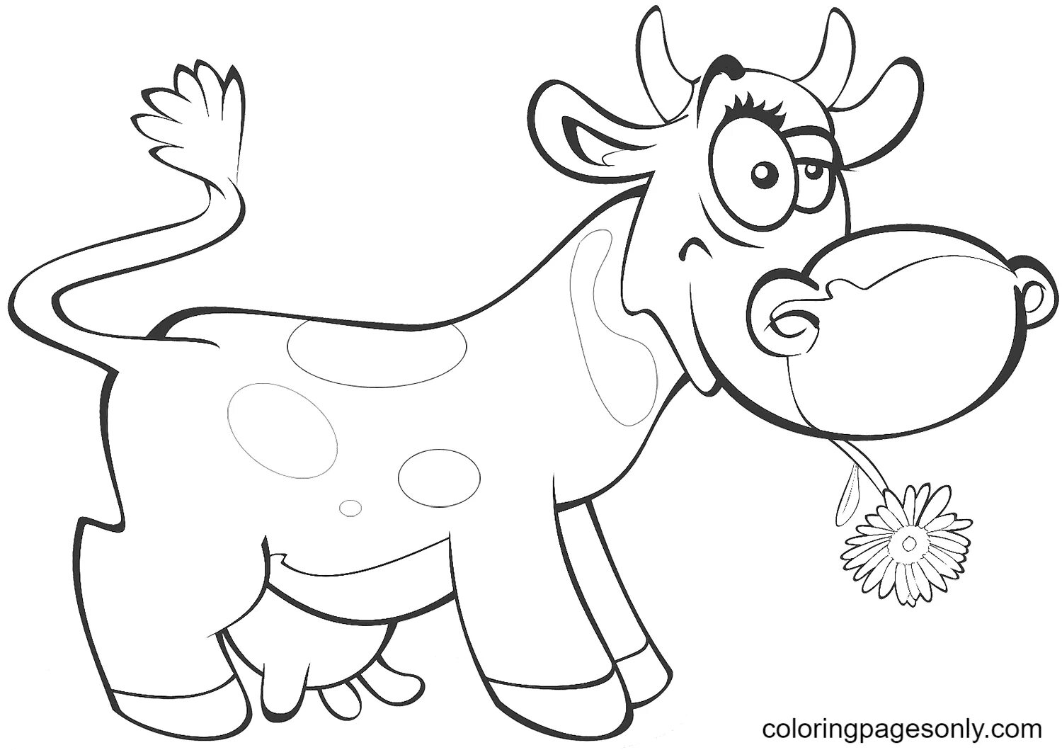Drawing cow for kids #3