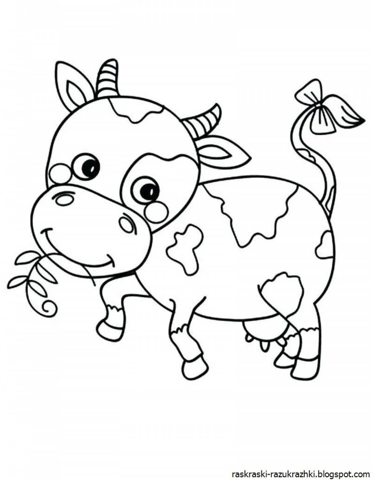 Drawing cow for kids #5