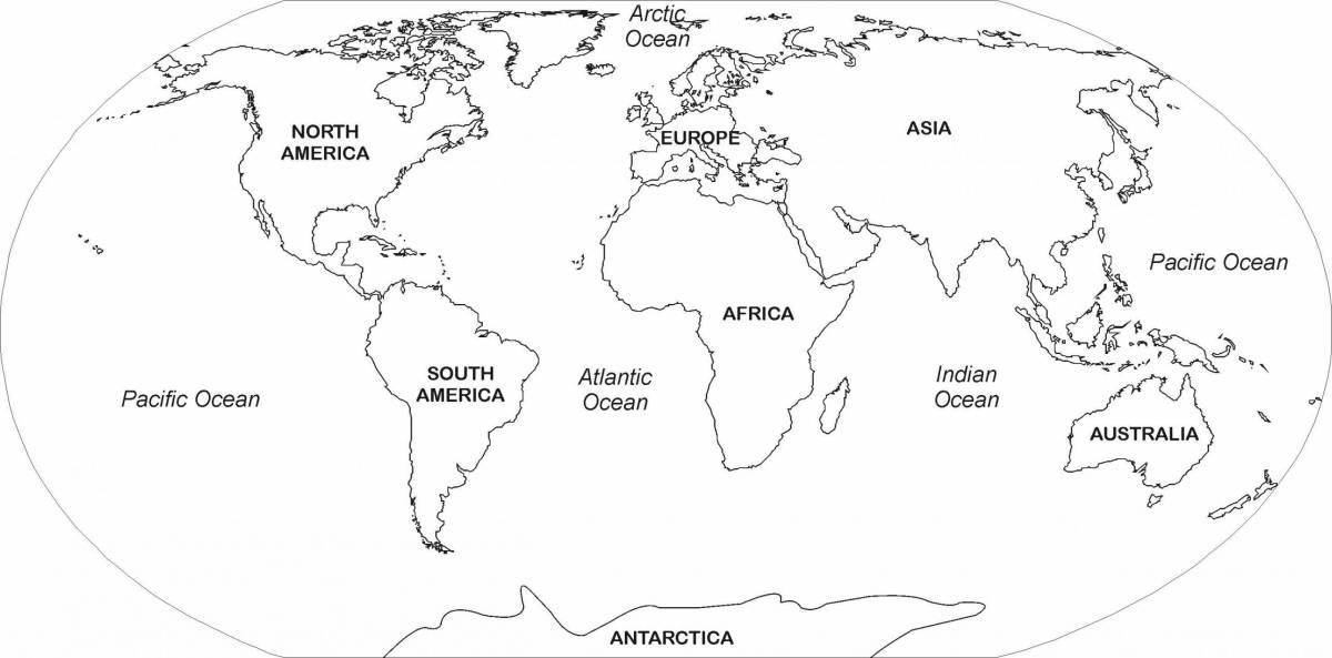 Continents of the earth for children #10
