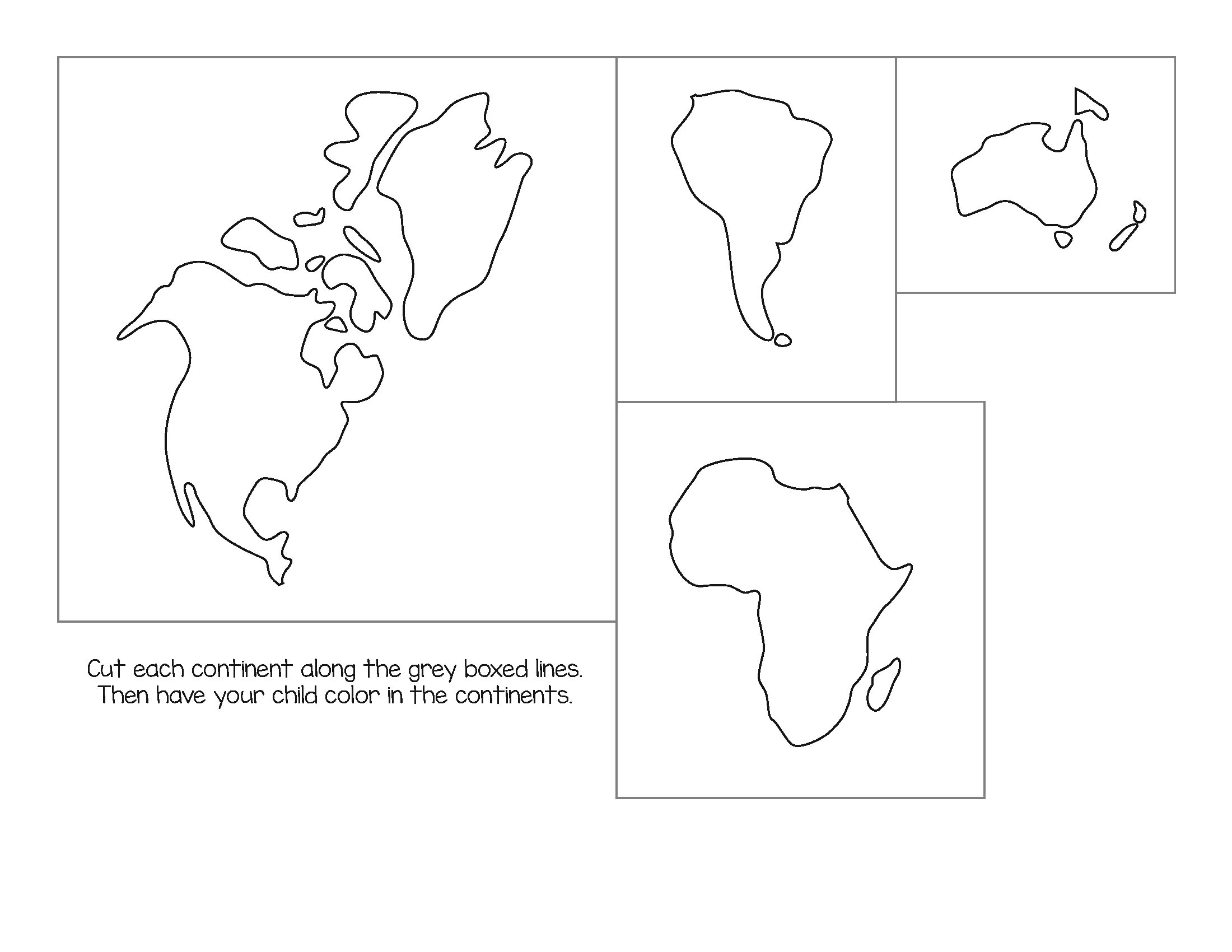 Continents of the earth for children #31