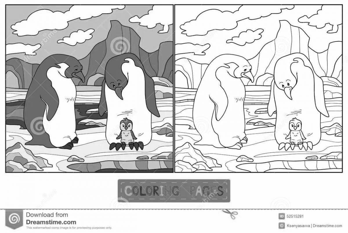 Exquisite antarctica coloring book for kids 6-7 years old