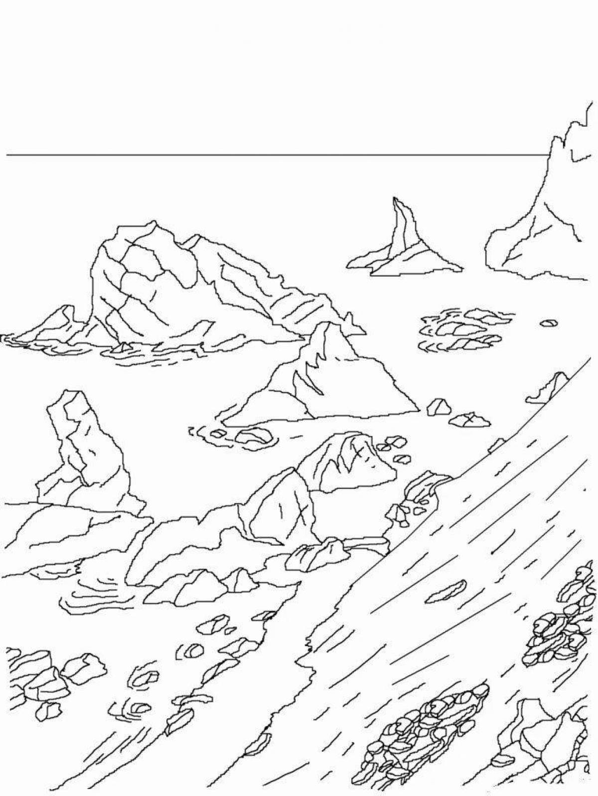 Fun coloring Antarctica for children 6-7 years old