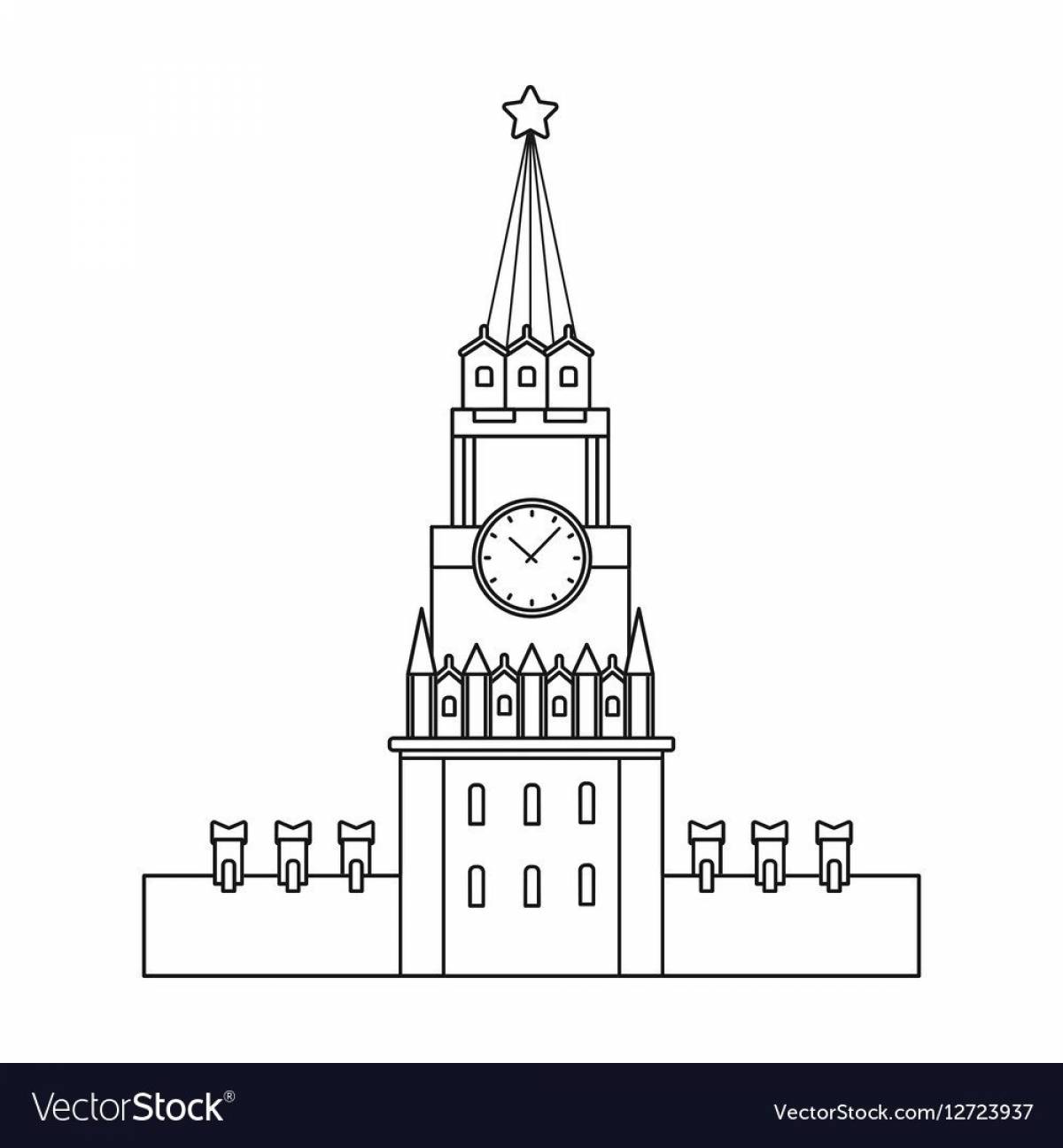 Живая раскраска кремль для дошкольников