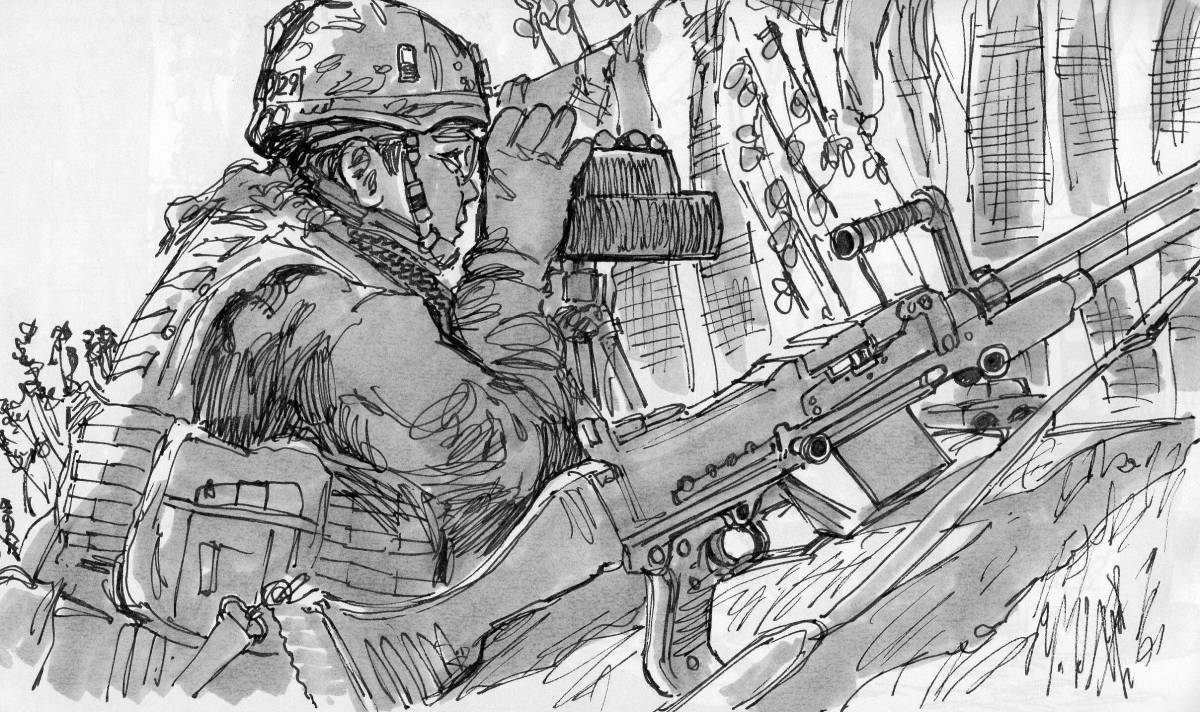 Adorable Afghan war coloring book for kids