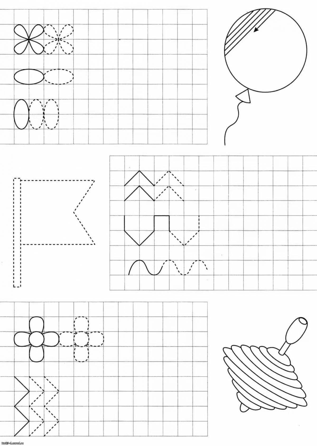 Красочная страница раскраски «подготовка к школе»