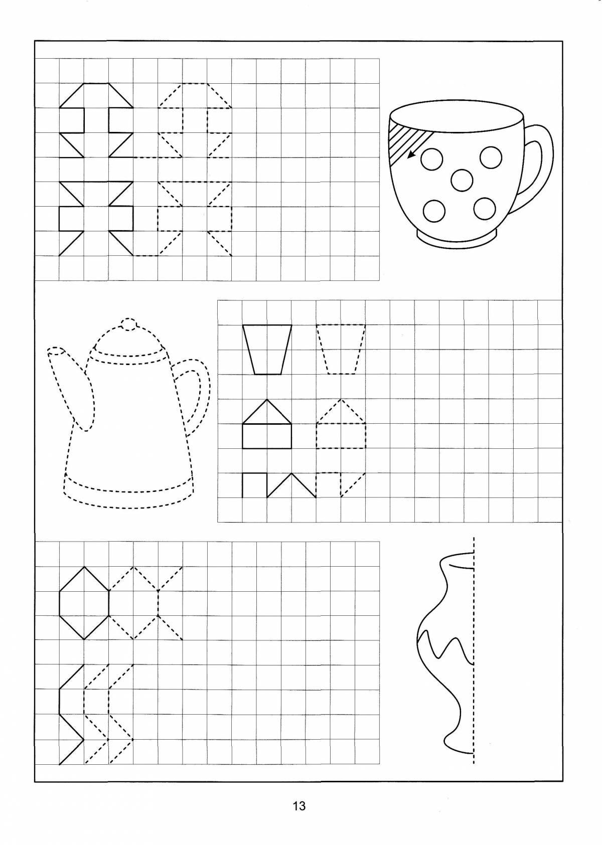 Entertaining children's coloring pages getting ready for school