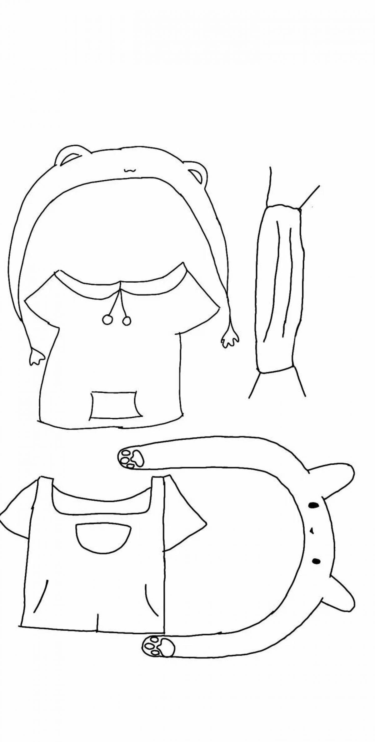 Color-lush coloring page duck clothes lalafanfan paper