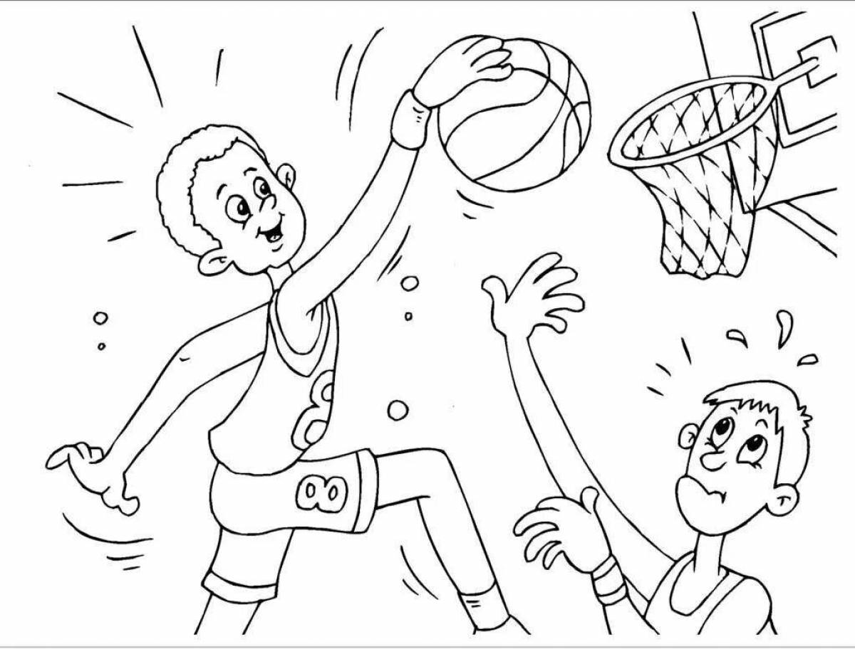 Fabulous sports coloring pages for kids